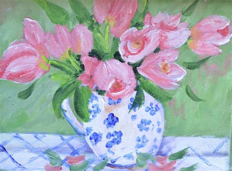 My Painted Garden: Painting Pink Tulips