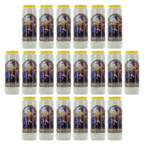 Set of 20 Novena Candles Holy Family in Plant Wax