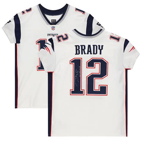 Tom Brady New England Patriots Super Bowl LI Champions Autographed White Nike Elite Jersey with ...