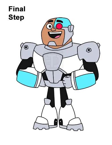 How to Draw Cyborg from Teen Titans Go! VIDEO & Step-by-Step Pictures