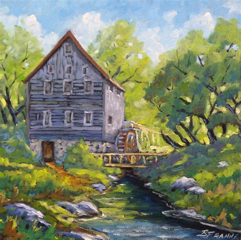 Old Watermill Painting by Richard T Pranke - Pixels