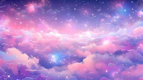 ☁️ Aesthetic Spacey Purple-Pink Clouds Desktop Wallpaper HD