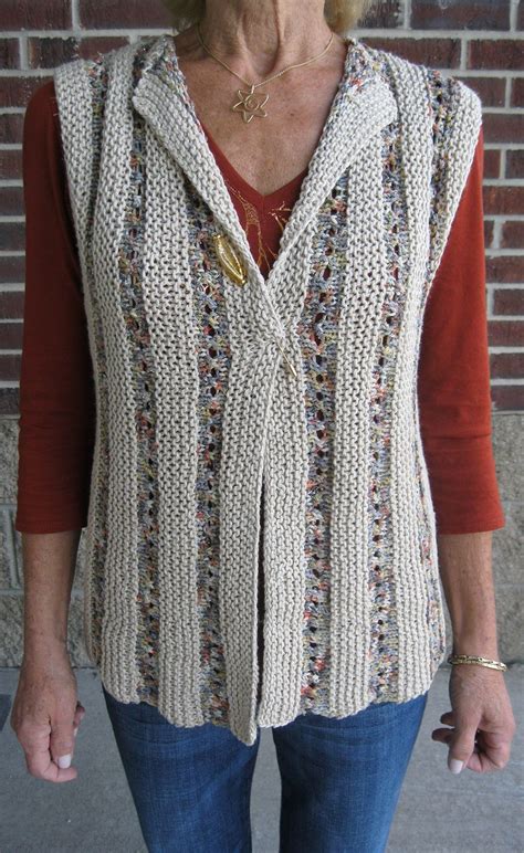 Ravelry: One Piece Sideways Vest by Kelly Mac | Knit vest pattern, Knit vest pattern free, Vest ...