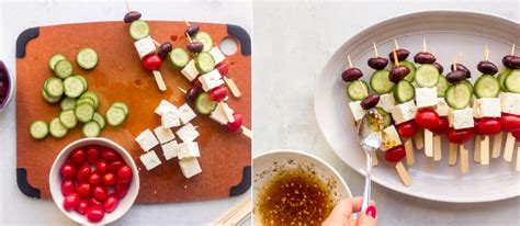 Greek Salad Skewers (Party Favorite!) - Little Broken