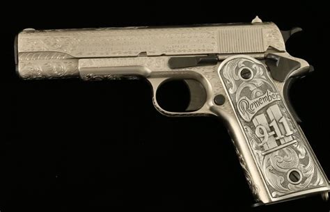 Colt Model 1911 U.S. Property marked semi-automatic pistol, custom engraved by modern engraving ma