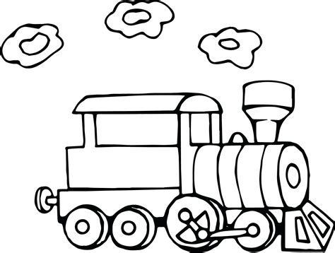 Old Train Simple Coloring Pages