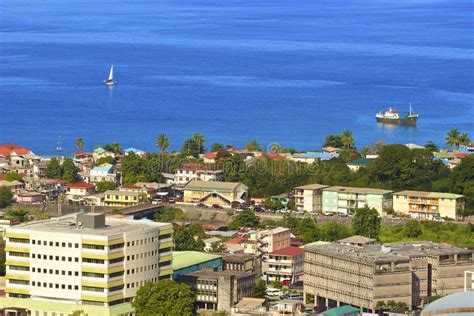 Panorama of Roseau, Dominica Editorial Photography - Image of city ...