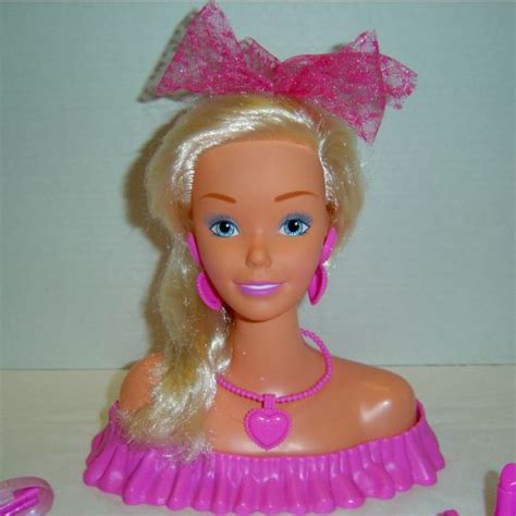 Barbie styling head | Barbie styling head, 90s toys for girls, Barbie head