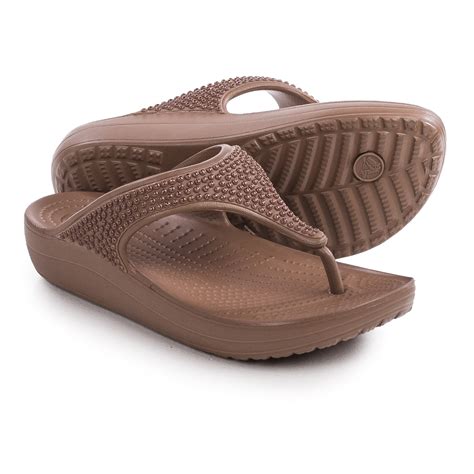 Crocs Sloane Diamante Flip-Flops (For Women) - Save 67%