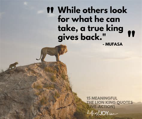 15 Meaningful Live-Action Lion King Quotes (2019) - But First, Joy