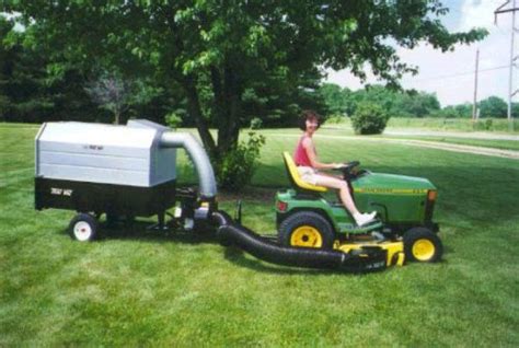 Trac Vac Model 880 8HP Briggs Engine Pulled Behind Lawn Mower Bagger Vacuum | eBay