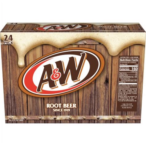 A&W® Root Beer Soda Cans, 24 pk / 12 fl oz - Ralphs