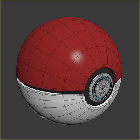 3d model realistic pokeball