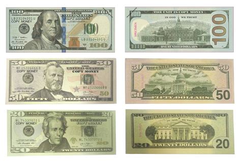 Buy Lefree Fake Money Copy Money 20,50,100 Dollar Prop Money Realistic Double Sided Money Stack ...