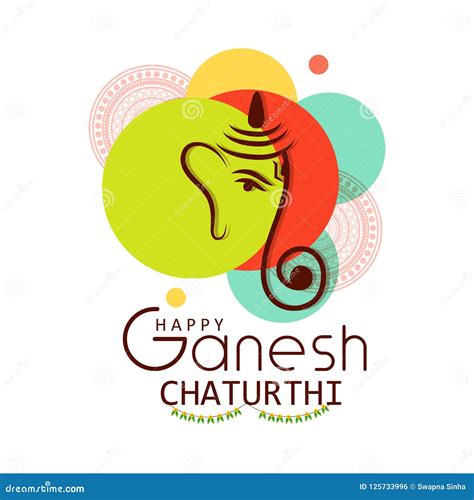 Lord Ganesha In Paint Style Ganesh Chaturthi Vector Illustration ...