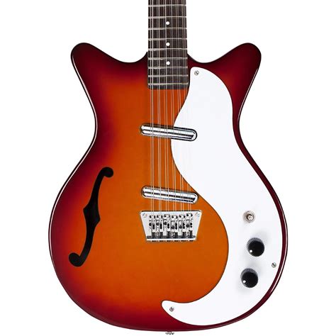 Danelectro 12 String Semi-Hollow Electric Guitar Cherry Sunburst | eBay