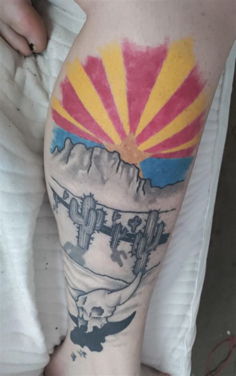 state flag / Superstitions / sunset tattoo : r/arizona