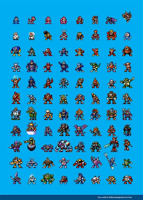 Mega Man 1-10 Classic Sprites by dollarcube on DeviantArt