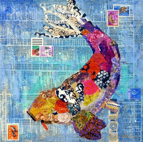 Nancy Standlee Fine Art: ArtByte Collage Tutorial is Ready, Etsy Collage, NancyStandleeArt, Koi ...