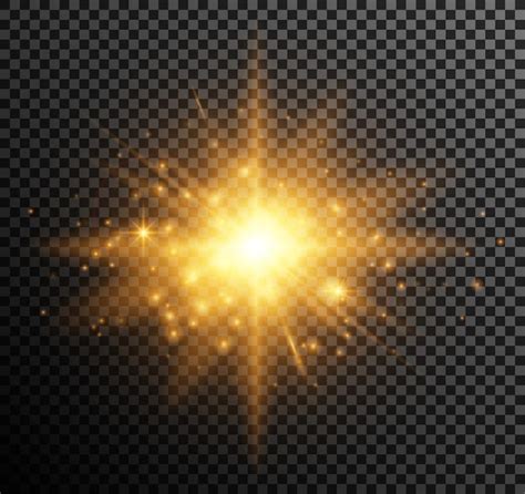 Free Vector | Golden light. Shining particles, bokeh, sparks, glare with a highlight effec