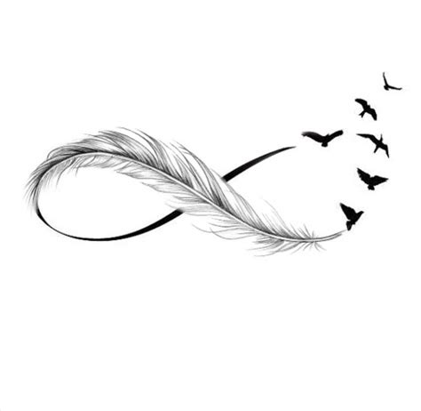 Pin by mileny leonor baca llerena on Diseños de tatuajes de infinito | Infinity tattoos, Feather ...