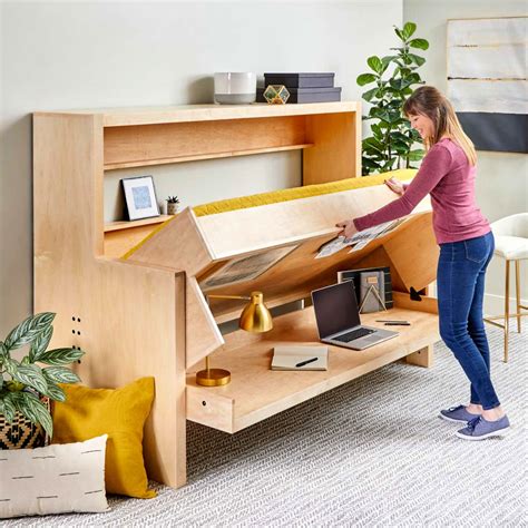 15 Free DIY Murphy Bed With Desk Plans