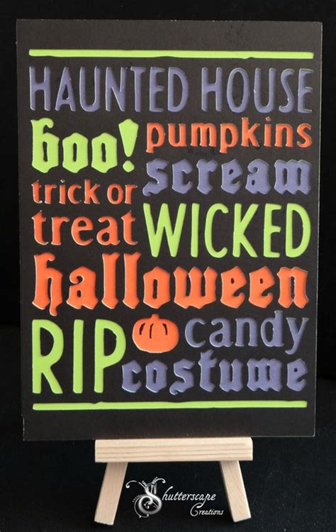 Halloween Word Art Card on Storenvy