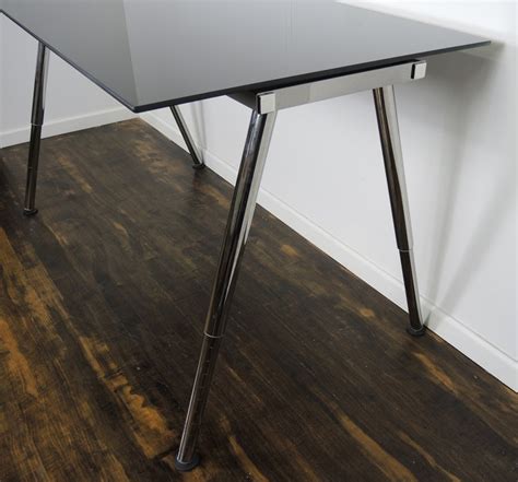 IKEA Galant Adjustable Height Glass Standing Desk Work Table | EBTH