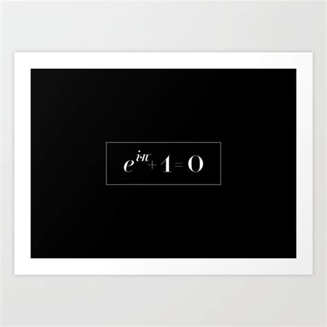 Euler's identity Art Print by Frances Fulton | Society6