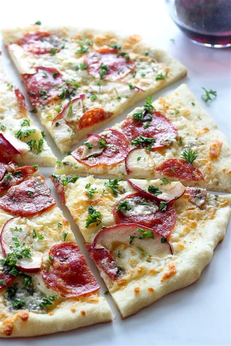 Italian Salami, Apple and Blue Cheese Pizza - a Gourmet Recipe ...