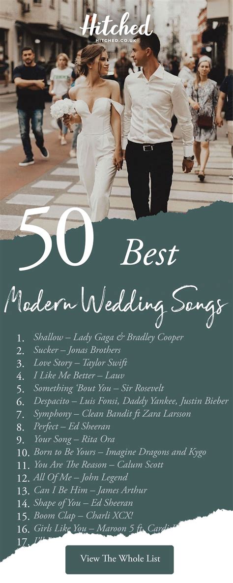 50 Best Modern Wedding Songs for Contemporary Couples | Modern wedding songs, First dance ...