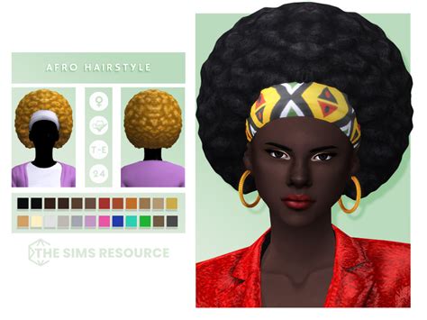 The Sims Resource - Afro Hairstyle