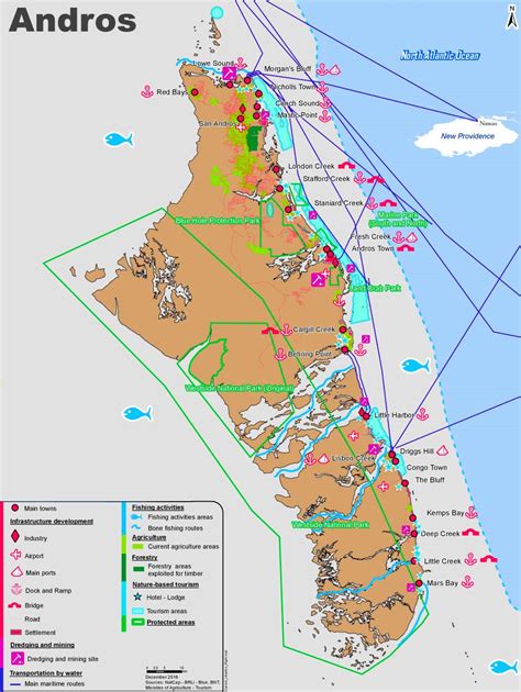 Andros Island Bahamas Map