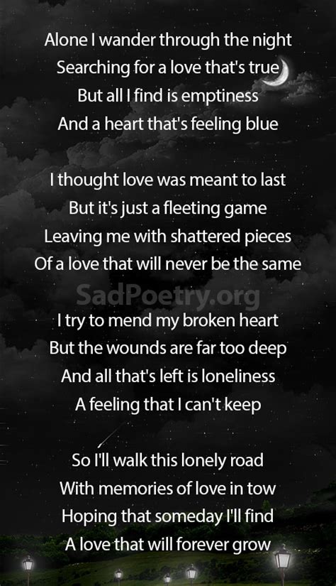 Poems About Sadness And Loneliness