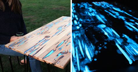 Awesome DIY Table With Glow-In-The-Dark Resin | DeMilked