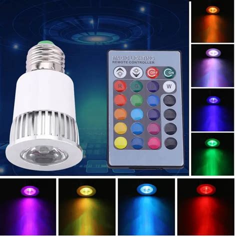 5W E27 7 Color LED RGBW Magic Light Bulb Lamp RGB Led Light Spotlight Bulb+24 Keys Remote W ...