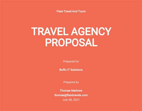 Travel Proposal Template Word - Printable Word Searches