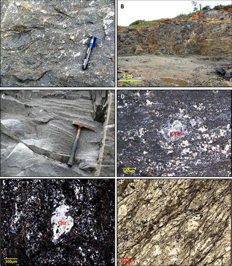 (A) and (B) Field photographs showing occurrence of felsic volcanic... | Download Scientific Diagram