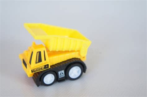 Selective Focused on Yellow Toy Dump Truck Made from Plastic. Stock Image - Image of child ...