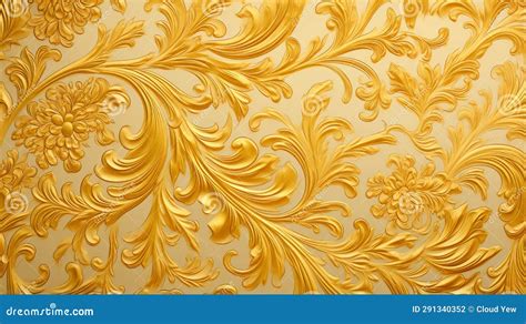 Elaborate Gold Pattern Enhancing Visual Aesthetics Stock Illustration ...