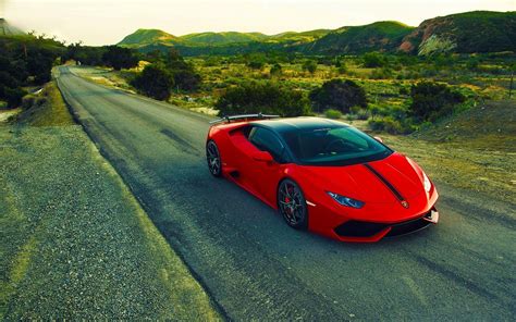 sports Car, Road, Car, Lamborghini Huracan, Red Cars Wallpapers HD ...