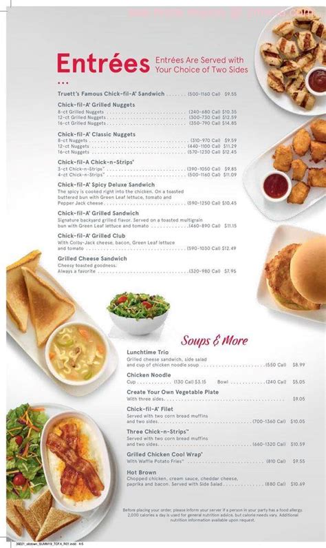 Online Menu of Truetts Chick-fil-A Restaurant, Newnan, Georgia, 30265 ...