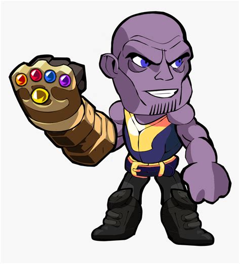 Avengers Endgame Thanos Cartoon, HD Png Download - kindpng