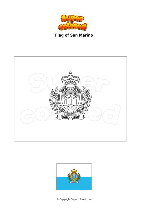 Coloring page Flag of San Marino - Supercolored.com