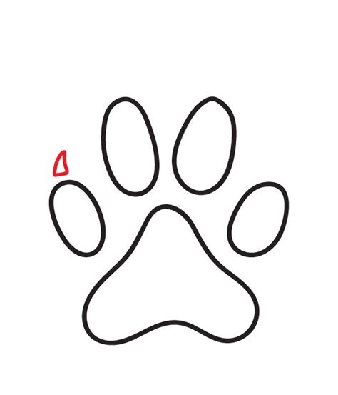 How to Draw a Cat Paw Print | Cat paw drawing, Paw drawing, Paw print clip art