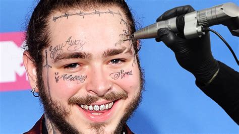 Post Malone face tattoos