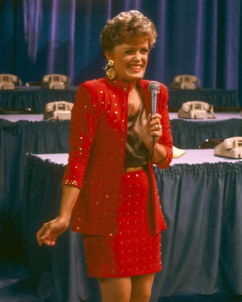 Rue McClanahan as 'Blanche Devereaux' on 'The Golden Girls' | Red leather jacket, Dresses with ...