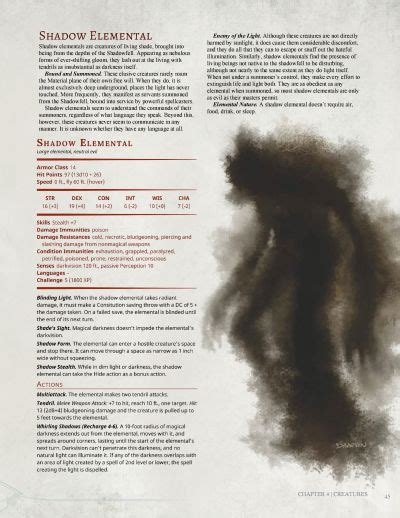 Shadow Elemental Dungeons And Dragons 5e, Dnd Dragons, Dungeons And ...