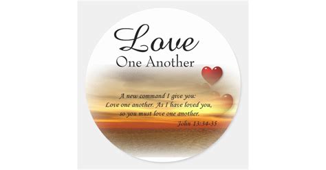 John 13:34-35 Love one another stickers | Zazzle