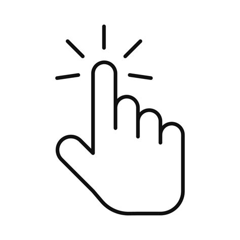 Hand click cursor and pointer icon. Mouse hover UI illustration design 4698033 Vector Art at ...